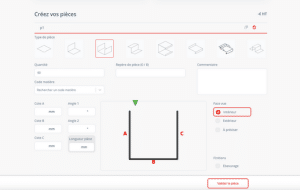 Image du configurateur de saisie de commande développé par theTribe pour son client ABC Pliage.